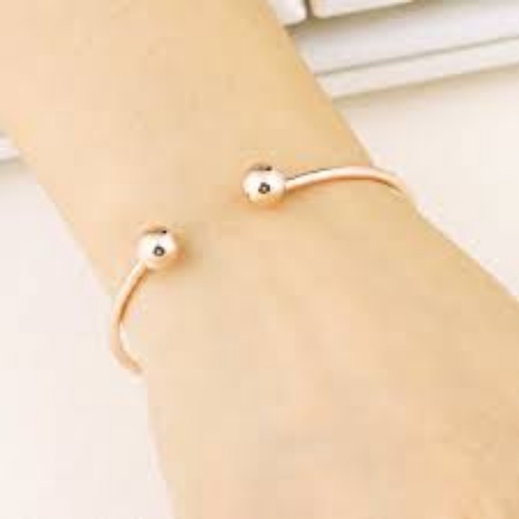 Goldtone Metal Adjustable Cuff Bracelet - Picture 2 of 5